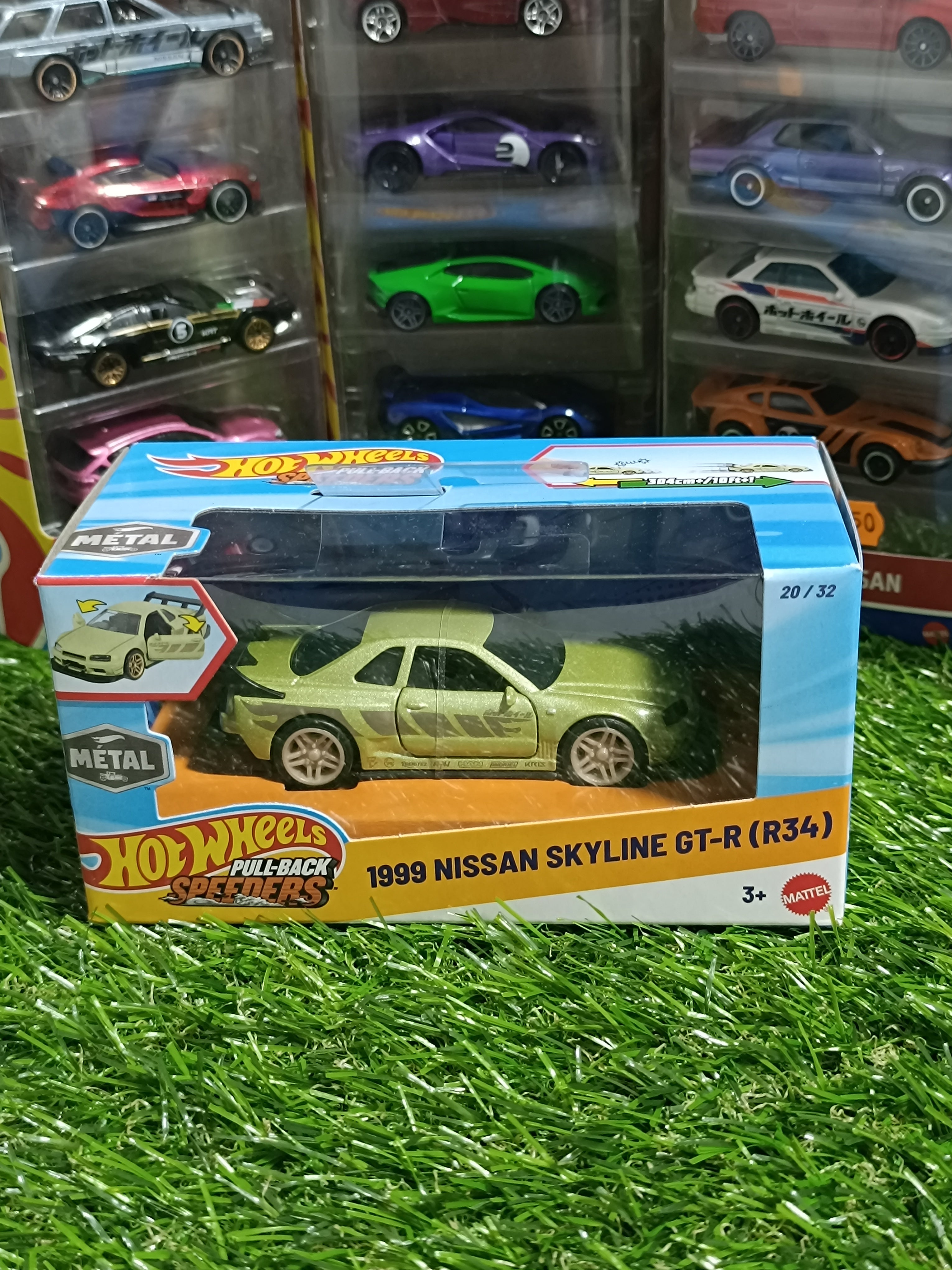 Hot Wheels Pull-Back Speeders 1999 Nissan Skyline GT-R (R34)